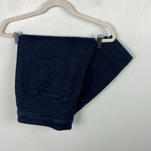 Anthropologie Pilcro Size 32 Tall High Rise Denim Leggings Shimmer Blue Glitter - Picture 12 of 15